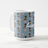 Möpse & Herzen Kaffeetasse (Vorderseite Links)