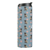 Möpse & Herzen Thermosbecher (Nach links gedreht)