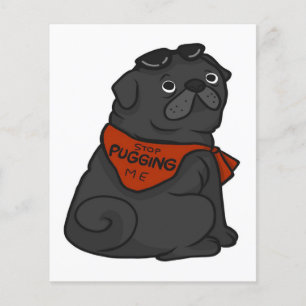 Möpse Hund Hör auf mich zu knuddeln Flyer