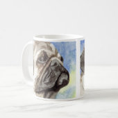 Möpse-Hund-Tassen Kaffeetasse (Vorderseite Links)