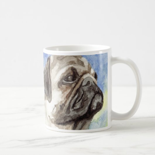 Möpse-Hund-Tassen Kaffeetasse (Rechts)
