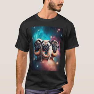 Möpse im Weltraum mit Donuts Süße Mops-Jungen Mädc T-Shirt