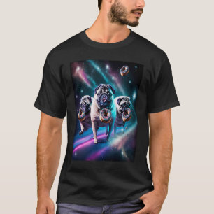 Möpse im Weltraum mit Donuts Süße Mops-Jungen Mädc T-Shirt