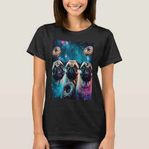 Möpse im Weltraum mit Donuts Süße Mops-Jungen Mädc T-Shirt