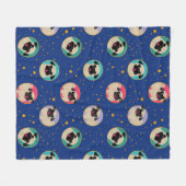 Möpse in den Sternen Fleecedecke (Vorderseite (Horizontal))