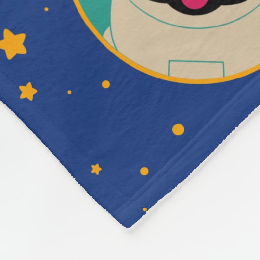 Möpse in den Sternen Fleecedecke (Ecke)