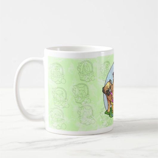 Möpse Kaffeetasse (Links)