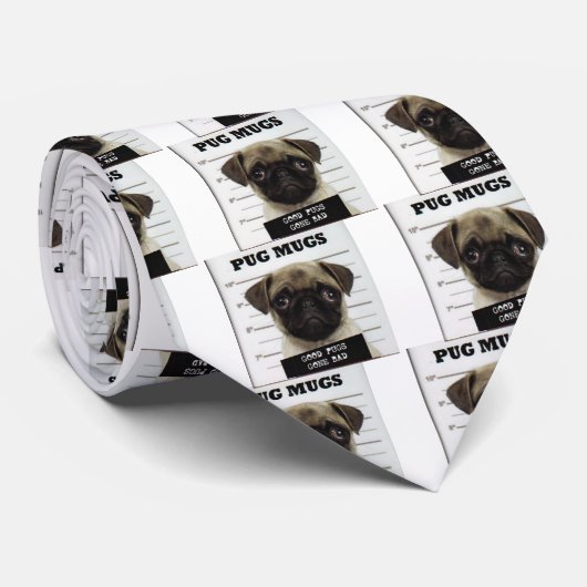 Möpse Krawatte (Gerollt)