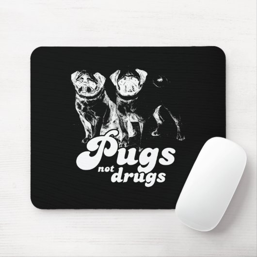 MÖPSE NICHT MISCHT T - Shirt 2 Drogen bei Mousepad (Mit Mouse)