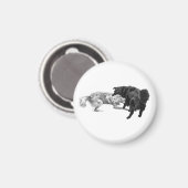 Möpse Pause, Schattierte Magneten Magnet (Vorderseite/Rückseite)