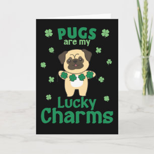 Möpse sind meine Glücksbringer St. Patrick's Day K Karte