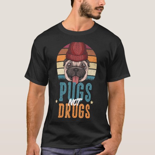 Möpse statt Drogen T-Shirt (Vorderseite)