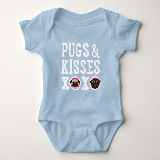Möpse und Küsse XOXO Baby Strampler (Vorderseite)
