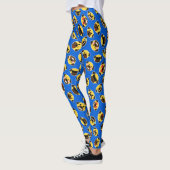 MopsEmoticon Emoji Muster-Liebe-Lachen-Kuss Leggings (Links)