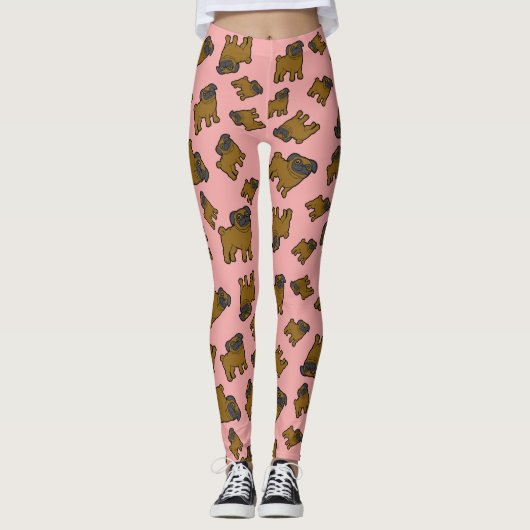 Möpsen #6 Rosa Leggings (Vorderseite)