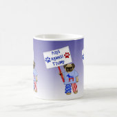 Möpsen gegen Trump Kaffeetasse (Mittel)