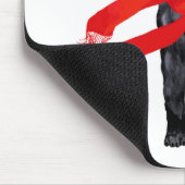 Möpsen in Rotem Scarf Mousepad (Ecke)