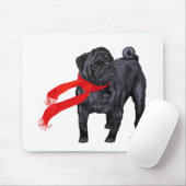 Möpsen in Rotem Scarf Mousepad (Mit Mouse)