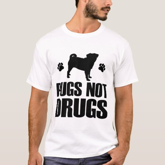 MÖPSEN KEINE DROGEN T-Shirt (Vorderseite)