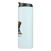 Möpsen & Kisses: Adorable Mops-Themed Design Thermosbecher (Nach rechts gedreht)