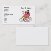 Möpsen & Kisses Valentine Mops Visitenkarte (Vorne/Hinten)