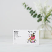 Möpsen & Kisses Valentine Mops Visitenkarte (Stehend Vorderseite)