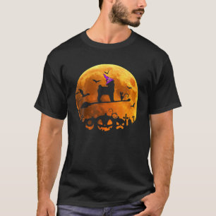 Möpsen Kostüm Rotzunge Broom Moon Halloween T-Shirt
