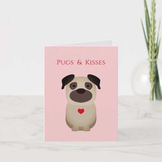 Möpsen & Küsse, Mops Valentine, Valentinstag (Vorderseite)