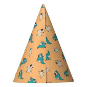 Möpsen Muster, Hunde Regel! Partyhütchen (Rückseite)