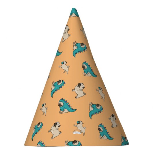 Möpsen Muster, Hunde Regel! Partyhütchen (Rechts)