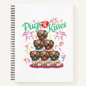 Möpsen N Kisses Mops Dog Lover Notizblock (Vorderseite)