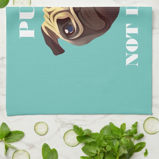 Möpsen ohne Drogen Geschirrtuch (Gefaltet)