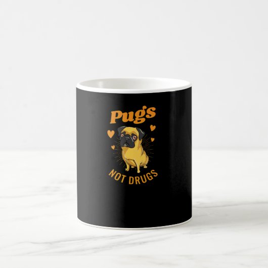 Möpsen ohne Drogen Kaffeetasse (Mittel)
