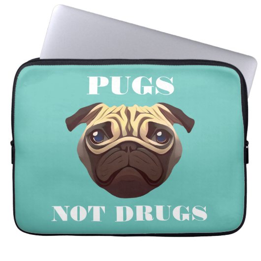 Möpsen ohne Drogen Laptopschutzhülle (Vorderseite)