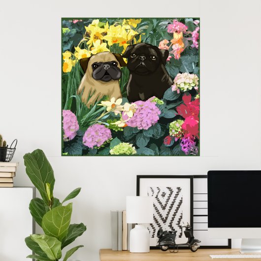 Möpsen-Poster Poster (Heimbüro)