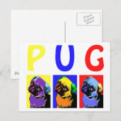 Möpsen Postkarte (Vorne/Hinten)