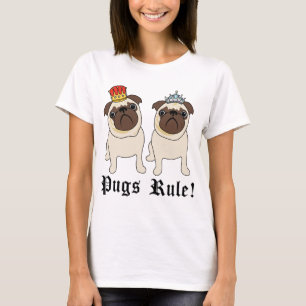 Möpsen regieren King und Queen Mops T-Shirts