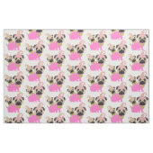 Möpsen - Rosa und Grün Stoff (Fat Quarter (45,7 x 55,9 cm))