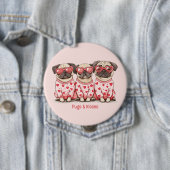 Möpsen und Kisses Valentinstag Mops Hunde Button (Beispiel)