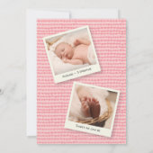 Möpsen und Kisses Welpen Hund Foto Geburtstag Einladung (Rückseite)