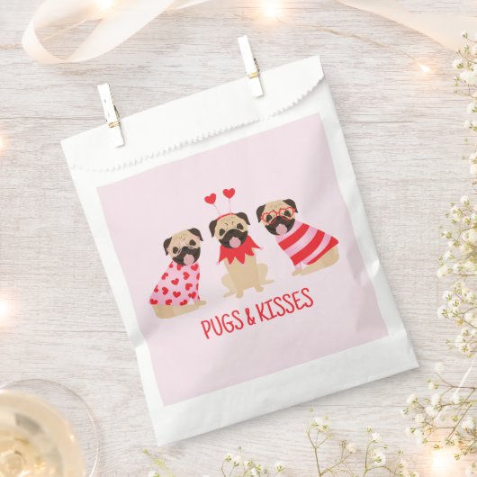 Möpsen und Küss Niedliche Mops Hunde Geschenktütchen (Ausgeschnitten)