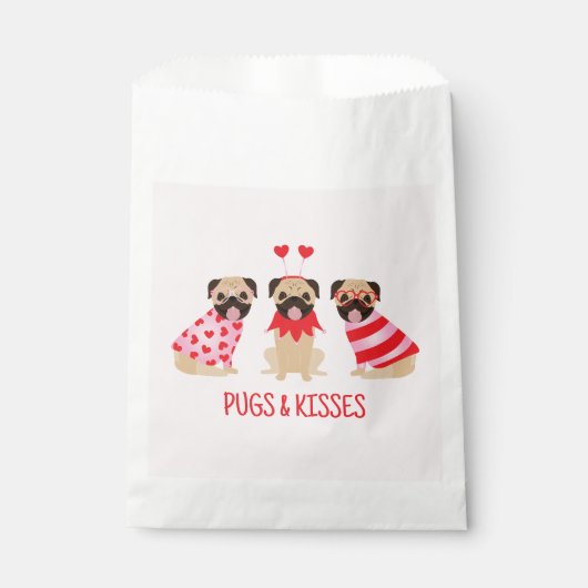 Möpsen und Küss Niedliche Mops Hunde Geschenktütchen (Vorderseite)
