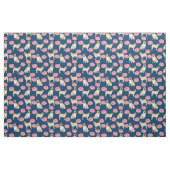 Möpsen und rosa Donuts, blau Stoff (Fat Quarter (45,7 x 55,9 cm))