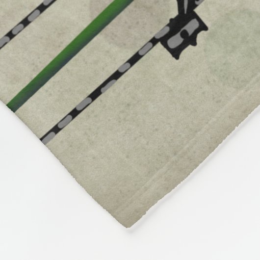 Möpsen zum Fahrrad Fleecedecke (Ecke)