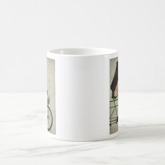 Möpsen zum Fahrrad Kaffeetasse (Mittel)