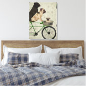 Möpsen zum Fahrrad Leinwanddruck (Insitu (Schlafzimmer))
