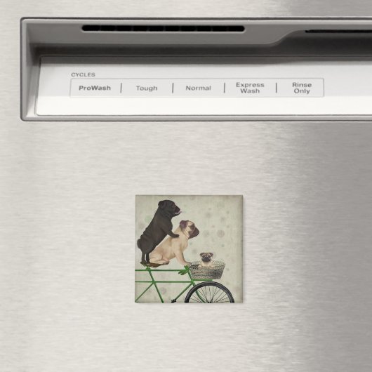 Möpsen zum Fahrrad Magnet (In Situ (Geschirrspüler))