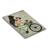 Möpsen zum Fahrrad Notizblock (Rechte Seite)