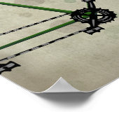 Möpsen zum Fahrrad Poster (Ecke)