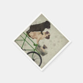 Möpsen zum Fahrrad Serviette (Ecke)